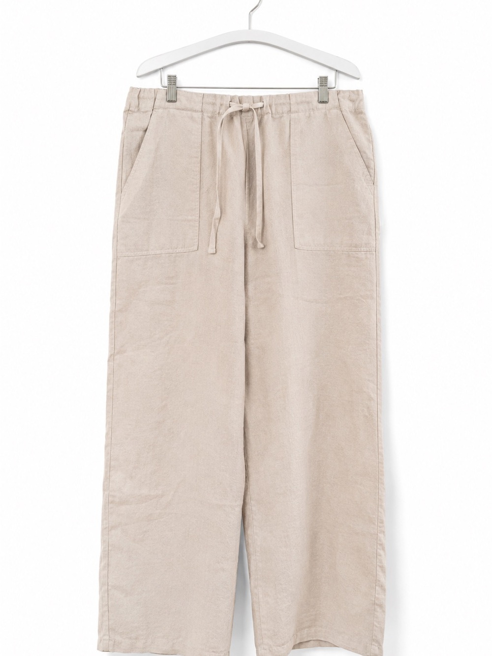 Joie Wide-Leg Drawstring Linen Pants - Size M